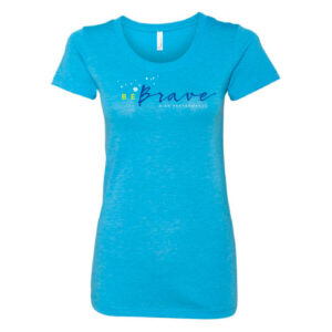 Be Brave Classic Tee, Women's Fit, Aqua Triblend